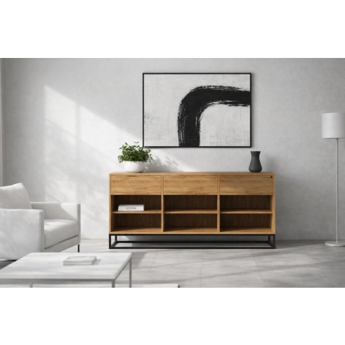 Komoda Z Drewna Litego Dębowego